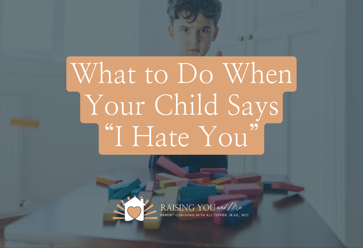 What to do when your child says I hate you
